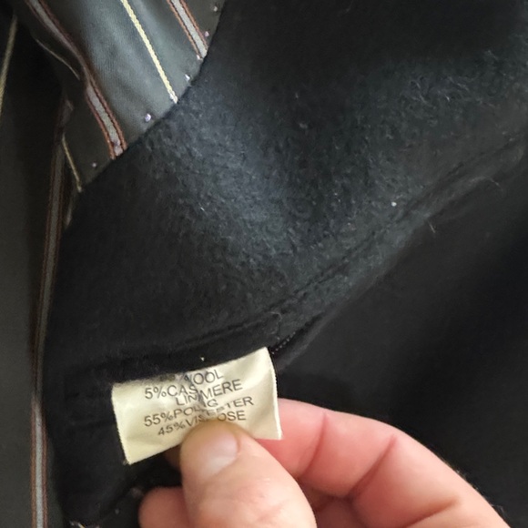 Reserve Patrick James Black Cashmere Driving Jacket with Striped Lining XL - Picture 3 of 5